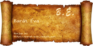 Barát Éva névjegykártya